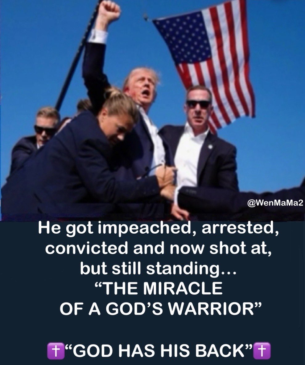 WenMaMa2's tweet image. .🚨T4MAGA  A07214 🔟9️⃣1️⃣5️⃣🚨 
🙏T/yToThisGreatestUnitor💯🤝🫶
👉OurConductorBigBroVet @827js 👨🏻‍✈️😎😇🤩❤️#️⃣1️⃣💯👍👏🤝🫶❤️
AllRideHisTrain #TRUMPTRAIN 🚂🚊 
✅
👉👉👉#AssassinationPlot FAILED…
Thank God For The Miracle 🙏🙏🙏
GOD_Saved_President_Trump✝️🛐😇

👉👉👉👉#WeThePeople…