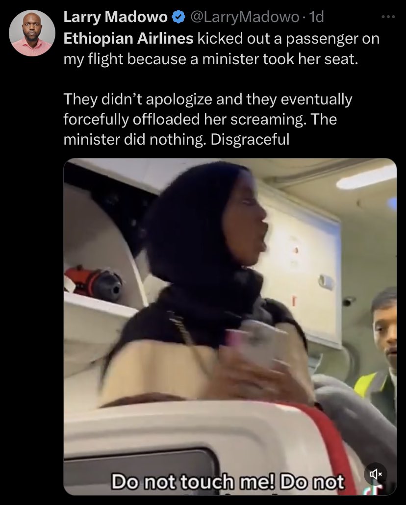 DanielsonKassa1's tweet photo. What are the chances a disgruntled Somalian passenger and a journalist known for hit pieces end up on the same #Ethiopian Airlines flight? No Way, right? https://t.co/Xc0qMXqAb0