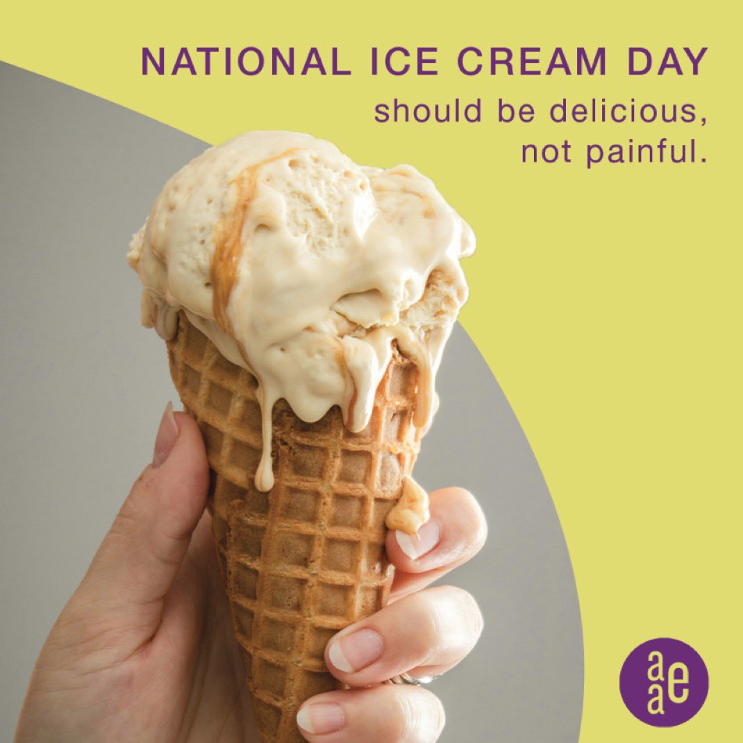 اليوم 21 يوليو هو يوم الآيسكريم العالمي 🍦

اذا كنت تعاني من حساسية بسبب البرودة أو الحرارة، أو ألم مع المضغ فيجب عليك زيارة طبيب الأسنان في أقرب وقت ممكن.

" يجب أن يكون لذيذا، ليس مؤلم " 

هكذا احتفلت الجمعية الأمريكية لعلاج العصب و جذور الأسنان باليوم العالمي للآيسكريم 🍧