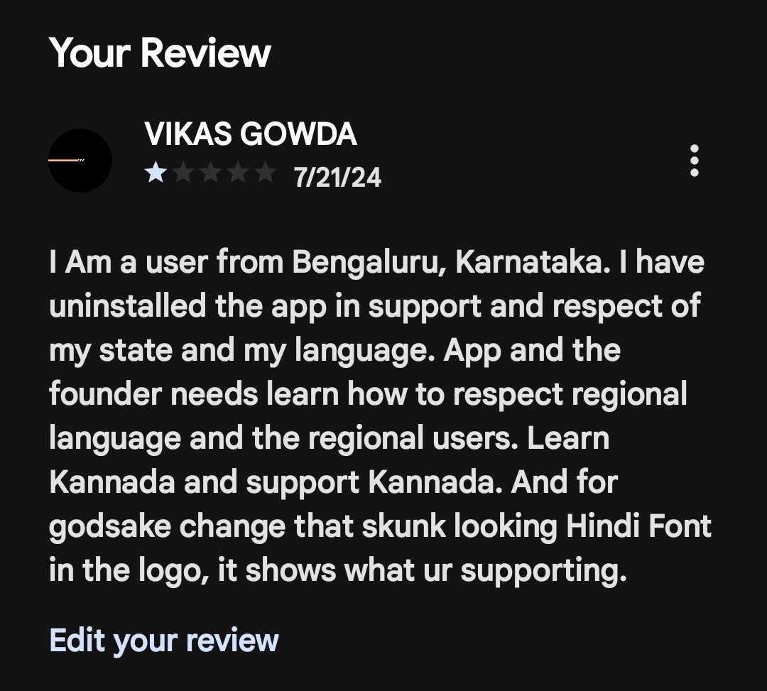 Pvt_Cheeseballs's tweet photo. Uninstalled this Sh!tload.
You can build your empire and employ many more northie talent in thier own state. Till then ciao @_sameernigam
Bye bye @PhonePe
#Karnataka
#Bengaluru https://t.co/TI9Ycm7mDG