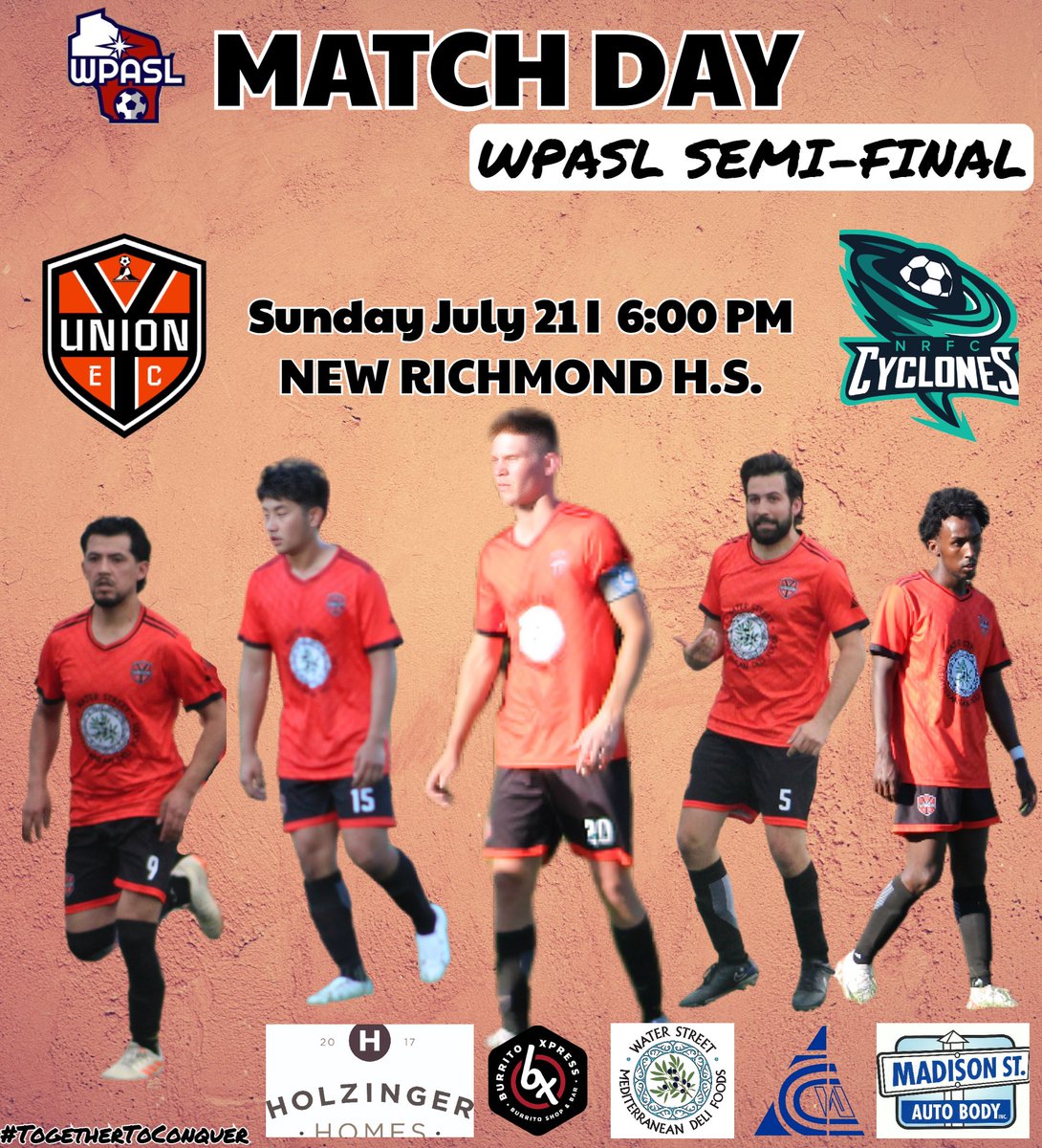 UnionECFC's tweet image. Playoffs | Match Day | WPASL Semi-Final

Let's go Union 🖤🤍🧡

#TogetherToConquer