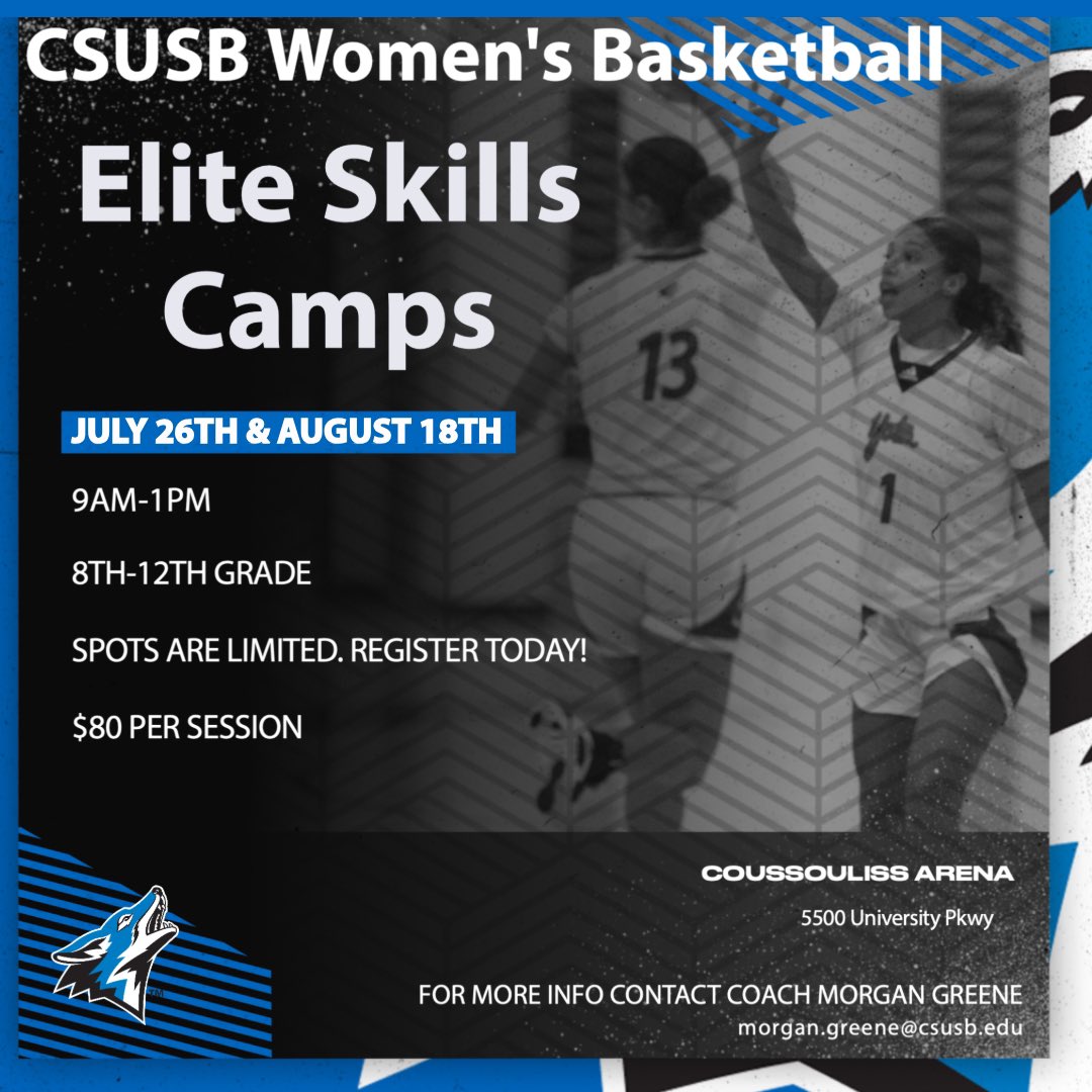 CoachErv1's tweet photo. 5 Day Countdown for our July 26th Elite Camp is starting today… limited spots available…. Click the  link in the bio to register… Would love to have you out #goyotes https://t.co/oxGOkFRZ7i