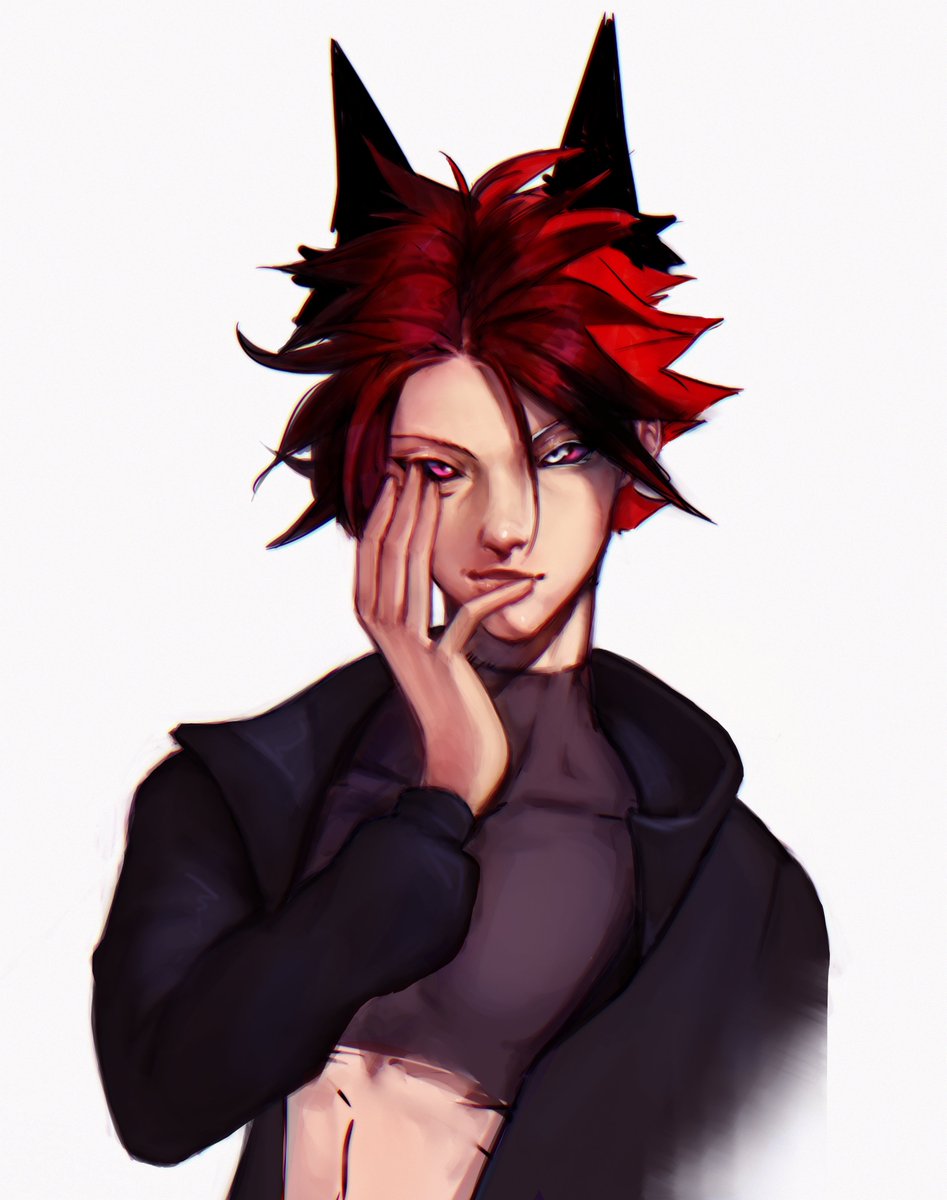 A little old collab with my friend closeup, it was her sketch with her character that I decided to render a bit and color 🙃