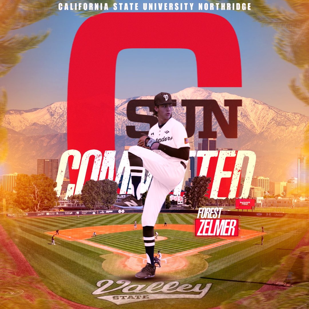 FZelmerBaseball's tweet photo. I am very excited to announce my commitment to play division 1 baseball at Cal State Northridge. First I want to thank God for giving me these gifts, talents, and abilities to play at the next level. I also want to thank my friends, family, and coaches for supporting me. https://t.co/hMaNJWUCGj