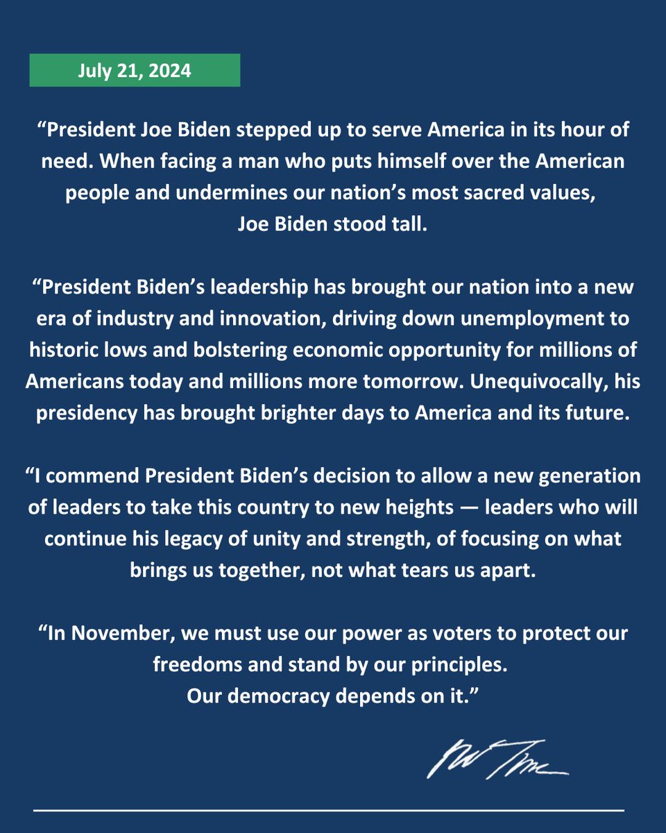 David Trone (@davidjtrone) on Twitter photo My statement on President Joe Biden: My statement on President Joe Biden:
