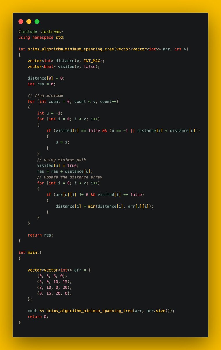 gincode18's tweet image. 🚀 Day 36 of #100DaysOfCode!

🔍 Mastered Topological Sorting with DFS-based Algorithm.
🔄 Refined Breadth-First Search (BFS) skills.
📏 Found Shortest Path in a Directed Acyclic Graph (DAG).
🌐 Applied Prim&apos;s Algorithm for Minimum Spanning Tree.