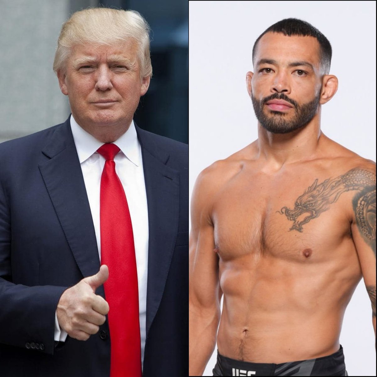 wrestlejamia's tweet photo. J.Biden out. Donald Trump will now fight Dan Ige at #Election2024 on November 5th. #UFC #MMA #UFC2024 https://t.co/Pb66hZvSqE