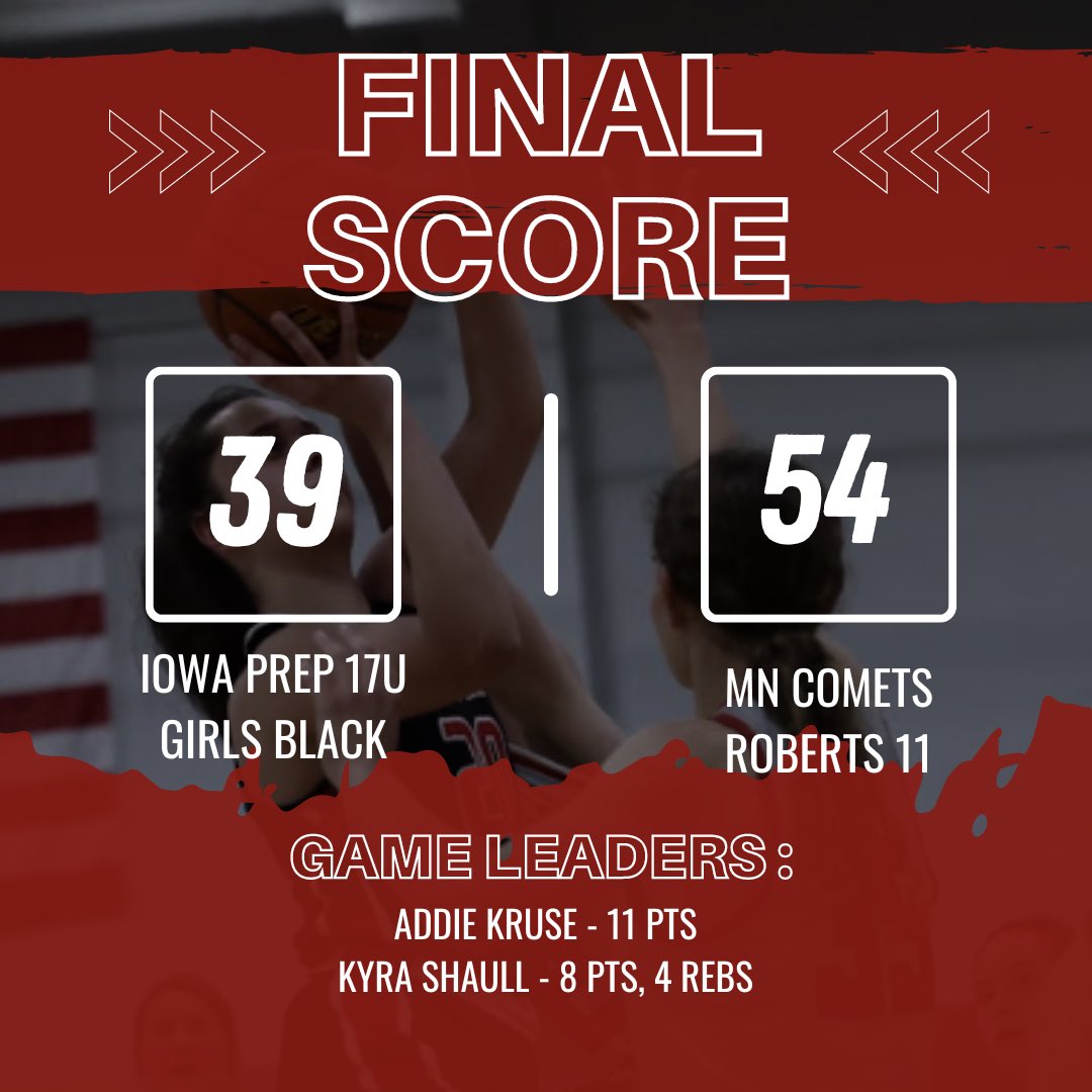 Final: Iowa Prep 17U Girls Black <a href="/addie_kruse/">addie kruse</a> <a href="/kyra_shaull/">Kyra Shaull</a>