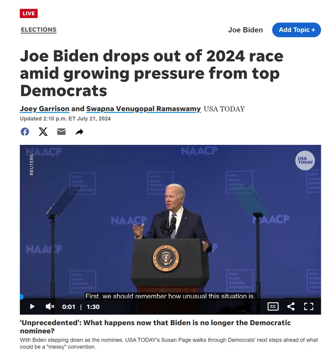 kylenabecker's tweet photo. The Democratic Party is now going to have one of the most Undemocratic National Conventions ever.

The party elites will hand-select the nominee to run against Donald Trump.

They will call this "democracy."

And then they will call Donald Trump a "threat to democracy" in order to justify it.

This isn't even rich. This is an insult to American voters.

This is a party that has subverted the will of the people for the last three presidential elections.

In 2016, the DNC r*gged the process for Hillary Clinton to ensure that Bernie Sanders supporters couldn't spoil her coronation.

In 2020, blue state governors in swing states unlawfully passed voting changes to flood the election with mass mail-in ballots. 

Now, in 2024, the Democratic Party establishment will select a presidential candidate while ignoring the voters.

Donald Trump rightly said he "took a bullet for democracy."

That means that the American electorate has the right to choose its leadership.

The real "threat to democracy" is the Democratic Party.