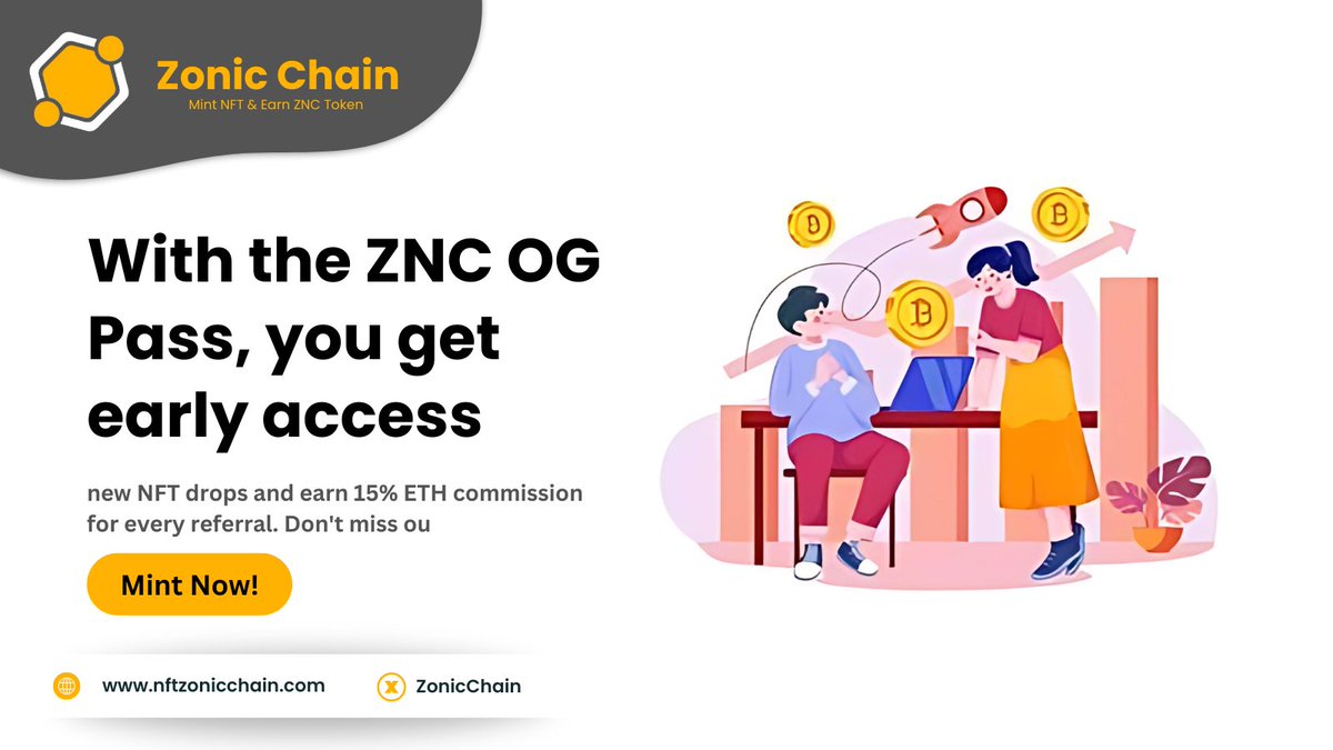 🚀 Embrace the future of digital art with the #ZNC OG Pass! Early #NFT access, exclusive rewards, and a 15% referral bonus await. Join the revolution today! #ZNCNFT #OGPass #Blockchain #BTC #ETH #Altcoins #BitgetWallet #Binance