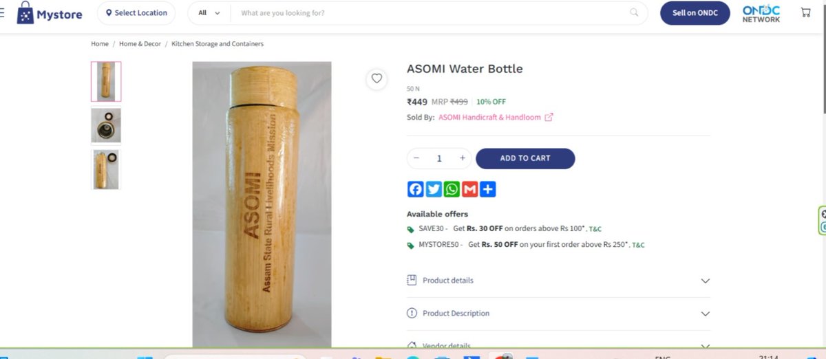 assam_rural's tweet photo. Happy to share that #SHG made Bamboo handicraft products under the brand name of '#ASOMI' from Barpeta, Assam is now available at #ONDC platform ( Open Network for Digital Commerce), an Initiative of Department of promotion of Industry and Internal Trade, Govt. of India. We request you to visit the platform and encourage the SHG made products.#ASOMI, #ONDC, #ASRLM
➡️➡️➡️👉https://t.co/2nZz3iGjqq
https://t.co/OP7vedRpKr
@mygovindia @mygovassam
@CMOfficeAssam @MoRD_GoI @MDoNER_India @ONDC_Official
@DAY_NRLM @RanjeetkrDass @MasandaPertin