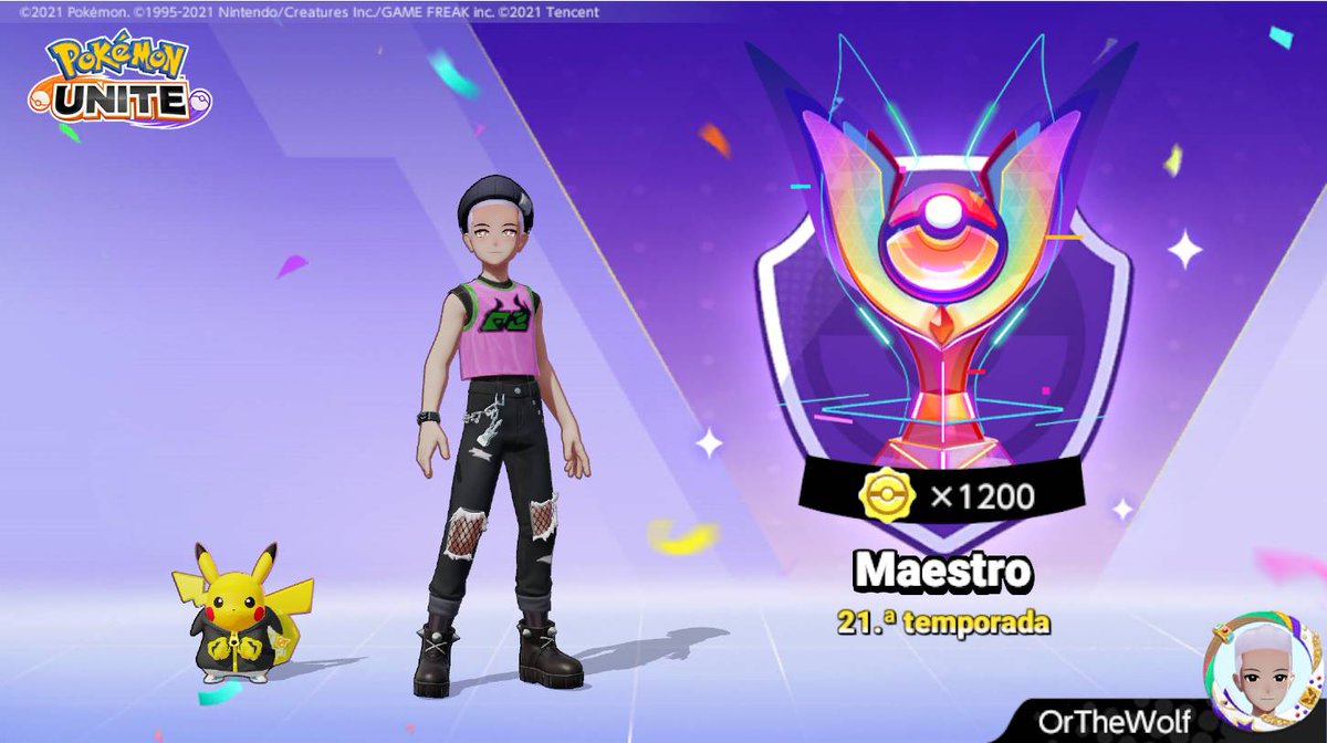 orthewolf's tweet photo. Y así... Llegamos a Máster! 🐺💪🏽👊🏽✨
#PokemonUNITE #Temporada21 #MainPikachu #MVP #Master https://t.co/nrUXAkTrCm