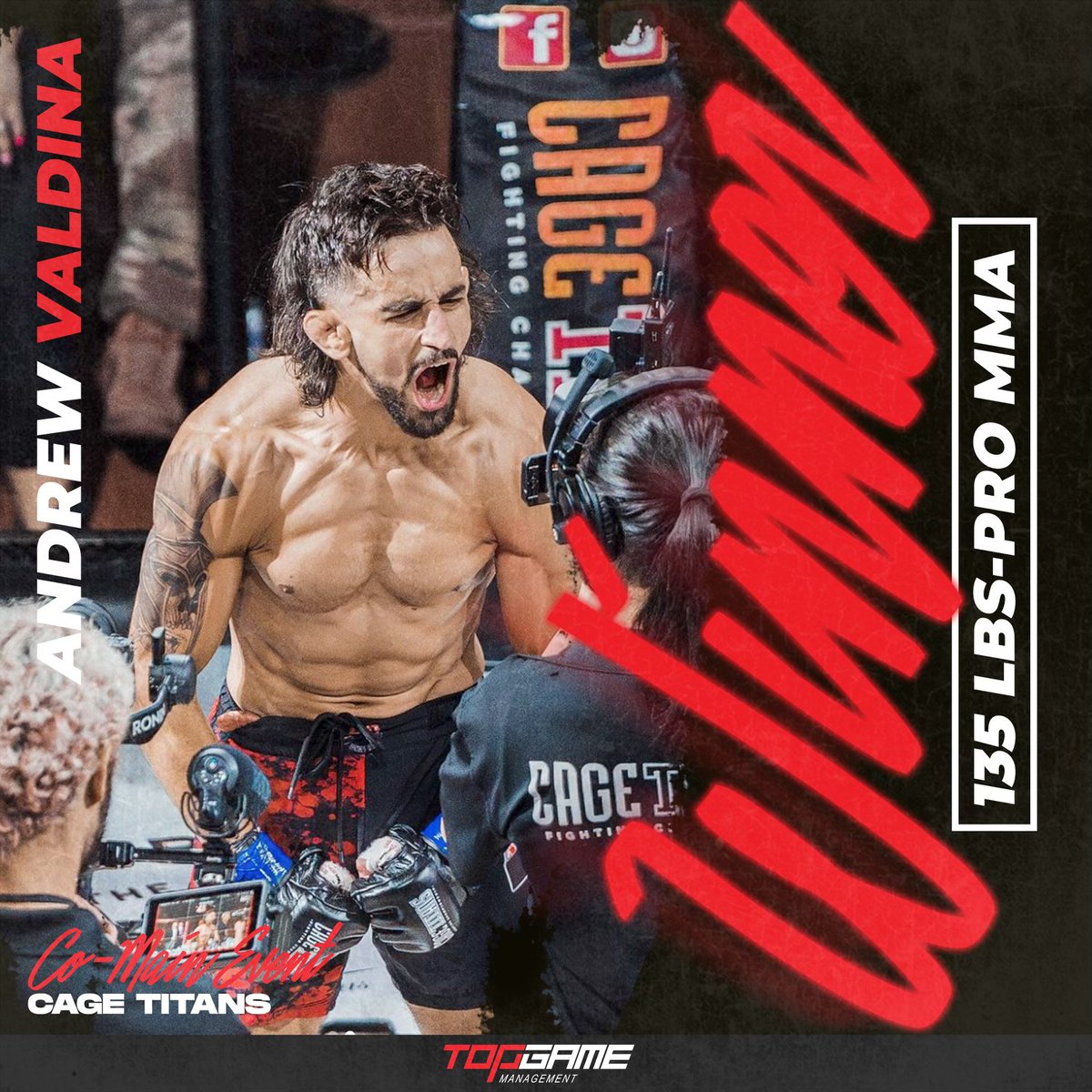 TopGameMGMT's tweet photo. 6-0 as a professional. First time going the distance and did so with success!
That’s “The Gladiator,” folks! Congrats, Andrew! ⚔️
#NewEnglandMMA #TeamTopGame #CT66
Art by @tjcarvalh0 🎨 https://t.co/pR8g0rS5vI