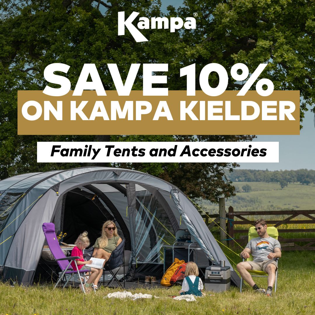 We teamed up with Kampa to design the ultimate family tents - the Kielder range. 
It includes 4,5 and 6-person air tents - all of which are fully featured, durable and perfect for a family getaway.

Use code: KIELDER10

Shop now in-store and online! loom.ly/Cgdn0Hg