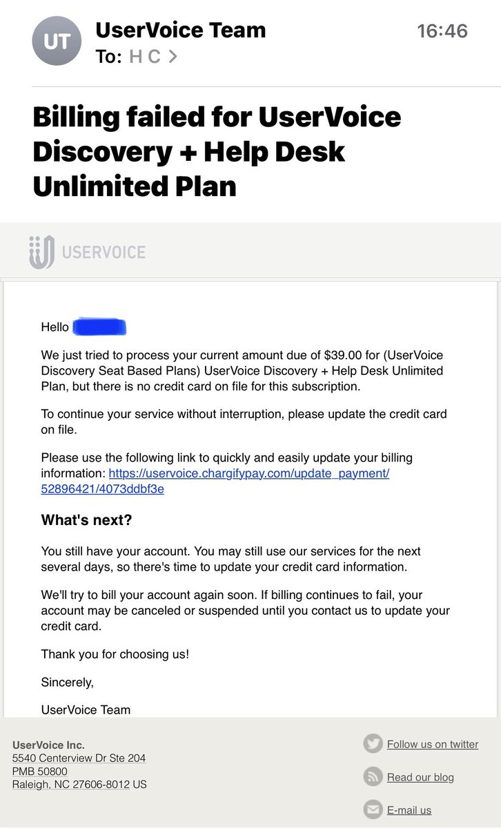 ℚ (@otdto) on Twitter photo Sorry <a href="/UserVoice/">Poc_by_Ritsuy</a> - i joined when your services were free, i've never subscribed to any payd plan and you can't expect to find a credit card, that will never happen without my consent.
Thank you for the free service, you're dismissed! Sorry <a href="/UserVoice/">Poc_by_Ritsuy</a> - i joined when your services were free, i've never subscribed to any payd plan and you can't expect to find a credit card, that will never happen without my consent.
Thank you for the free service, you're dismissed!