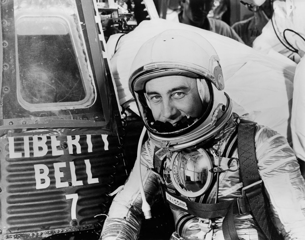 NASAhistory's tweet photo. Gus Grissom became the second American to fly to space #OTD in 1961 in the Liberty Bell 7 spacecraft. During his 15-minute suborbital flight, G forces reached a peak of 11.2 during re-entry. 

Things got even more fun after splashdown. https://t.co/QKmPwof4uh https://t.co/U7IHmEvPta