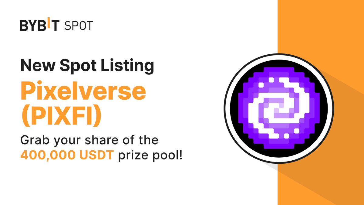 📣 $PIXFI is Officially listed on #BybitSpot Adventure Zone with Spot Grid Bots function available! <a href="/pixelverse_xyz/">Pixelverse</a>

Deposit &amp; Trade $PIXFI to share the 400K USDT Prize Pool

🌐 Learn More: i.bybit.com/XyabKwj
📈 Trade Now: i.bybit.com/22PYwab4

#TheCryptoArk #BybitListing