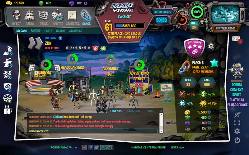 Into games &amp; searching for your tribe? 😊🎮

Search no more, the wait is almost over!💥

In RoboManiac you can link up w/ buddy bots &amp; even join or start your own gang-take on the competition together!🔗💪

We're all about community here and know kicking robot butt is always