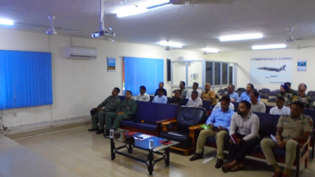 AN_Command's tweet photo. #ANC's Air Force Station Car Nicobar organized an outreach program to enhance aerospace safety awareness with local village heads in coordination with the civil administration. #IAFMCC #AirForceComponent #AFSCarnic #ANC https://t.co/21a2Qd7ETC