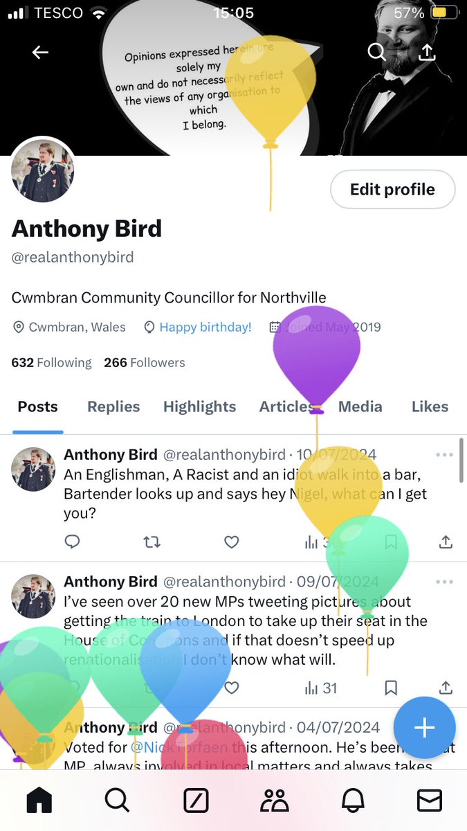 Oh look balloons. I’ve made it to 35