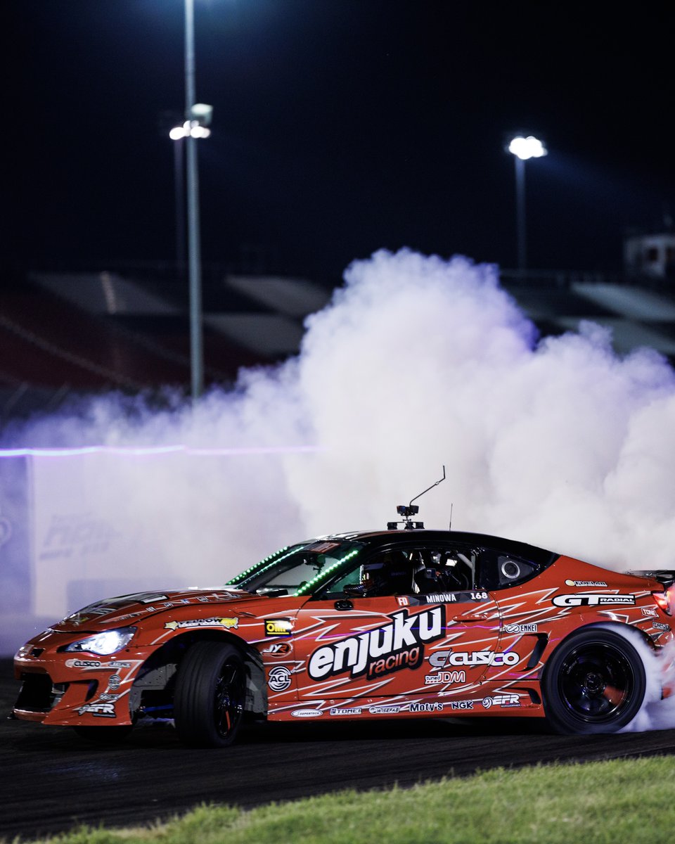 FormulaDrift's tweet photo. The youngest podium finisher in Formula DRIFT history! 🚀 14-year-old Hiroya Minowa takes P2 at RD 5, narrowly missing the win against 3x champ @JamesDeane130. Incredible!

#FormulaD #FormulaDRIFT #FDSTL https://t.co/ouYR3YPGlv