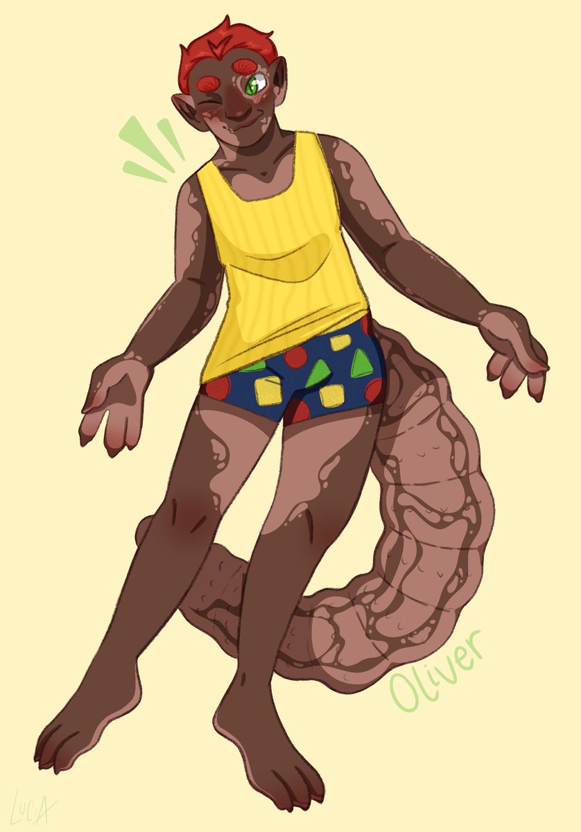 Luc_kyCh4rm's tweet image. I forget my acc here exists and post nothing soooo pt.1 of my recent drawings:
My new oc Oliver :3
#oc #ocart #procreate #digitalart #alien