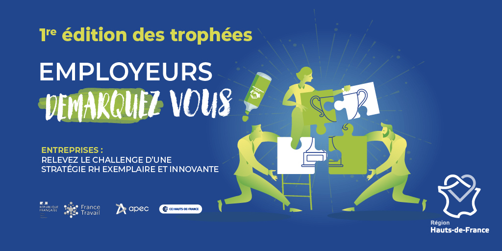 hautsdefrance's tweet photo. Avis aux entreprises des #hautsdefrance ! Envie de faire briller votre stratégie RSE ? Participez aux Trophées « Employeurs, démarquez-vous » !

✅ Remportez un prix et gagnez en visibilité ➡️ https://t.co/2kP1SLcH4k

Cc @CCI_HDF, @francetravail, @APEC @beauchampsphil2 https://t.co/gfYrm7GL2N