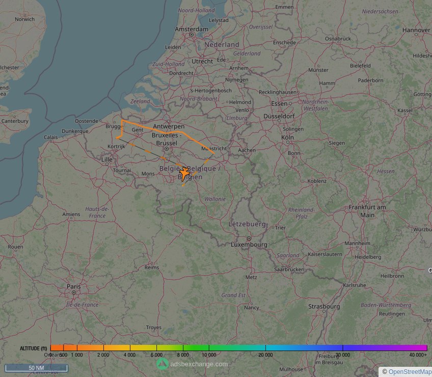 IntelskyB's tweet image. 🇧🇪 Belgian Air Component ✈️ F16 ( General Dynamics F-16AM Fighting Falcon ) (FA-97, #44F127) as flight #LH02 was just spotted over 🇧🇪 Namur, #Belgium at ☁️ 1500 ft.

🔴 Live tracking:
global.adsbexchange.com/?icao=44F127

🖼️ by doppio.sh