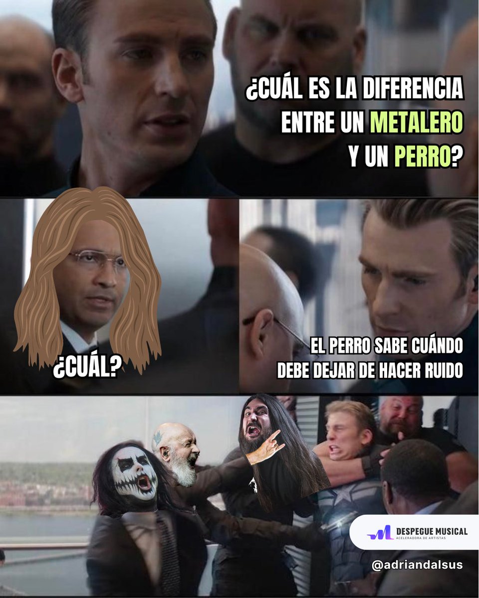 Como buen metalero que soy, hacer este meme me sacó una buena carcajada 🤘🏼😄