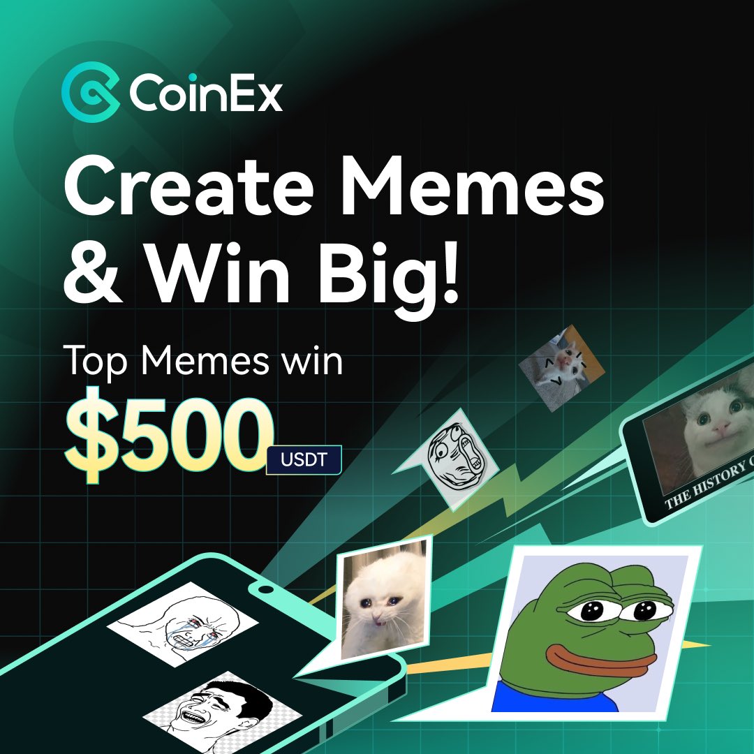 We love memes! ❤️‍🔥 Create your best memes &amp; win $500. Remember, LOL reigns supreme.

1️⃣ Post your top memes in the comments.
2️⃣ Follow us, retweet, hashtag #CoinEx #CoinExMemes, &amp; tag 3 friends.