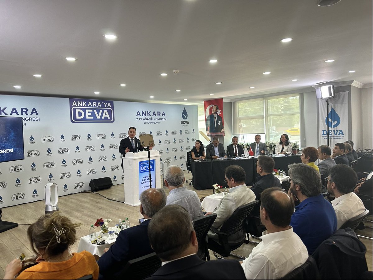 Genel Başkanımız Sn. Ali Babacan'ın katılımlarıyla Ankara İl Başkanlığımızın 2. Olağan Kongresini gerçekleştirdik.

   Kongremizin Partimize hayırlı olmasını dilerim.

“Gelecek, bugünkü azimle şekillenir.”
💧🌱

<a href="/devapartisi/">DEVA Partisi</a>
<a href="/alibabacan/">Ali Babacan</a> 
<a href="/elcinguloren_/">Elçin Gülören</a> 
<a href="/devaankarada/">DEVA Partisi Ankara İl Başkanlığı</a>
