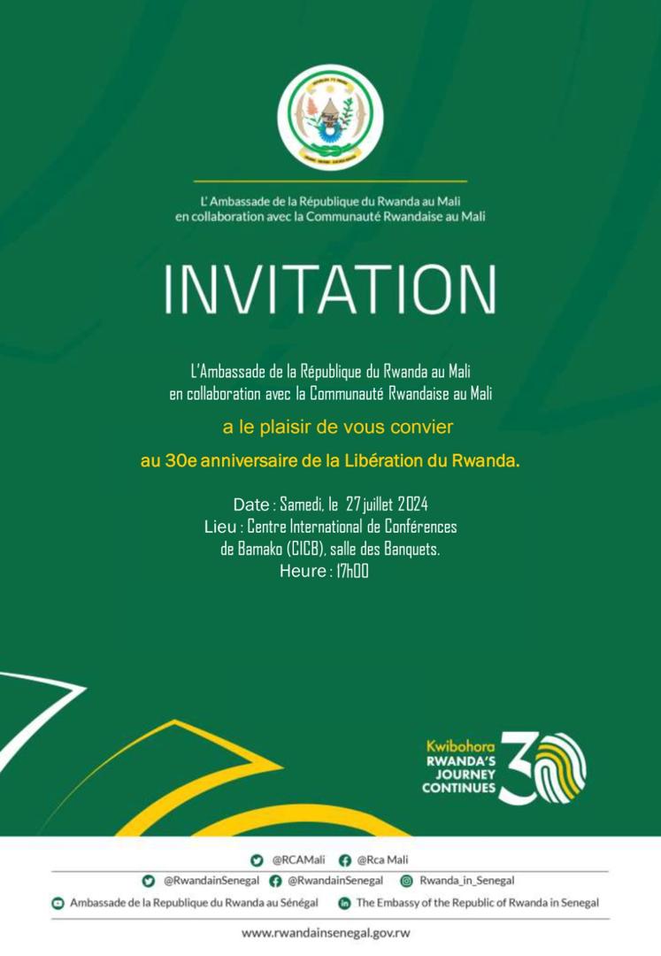 #Rwanda #Kwibohora30 #Mali