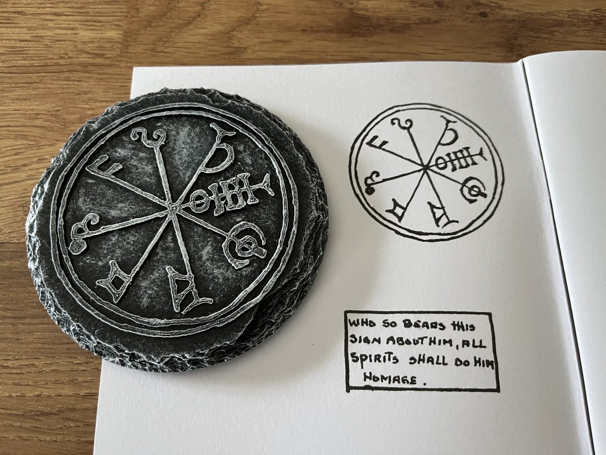 Stone alter/coaster I created based on the #sigil by Cecil Williamson, the founder of the <a href="/witchmuseum/">MWM</a>, very happy with how this turned out - #occult #witches #witchcraft #wicca #pagan #wiccan