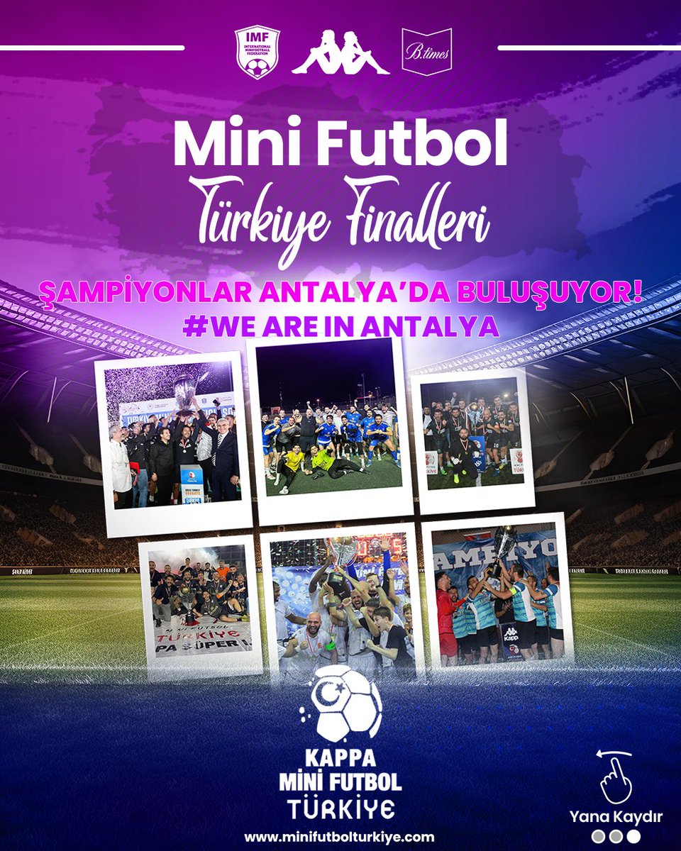 Türkiye Ulusal Halısaha Şampiyonası 🇹🇷🏆
1-2-3 Kasım 
Alanya - Antalya Gold City Otelinde .