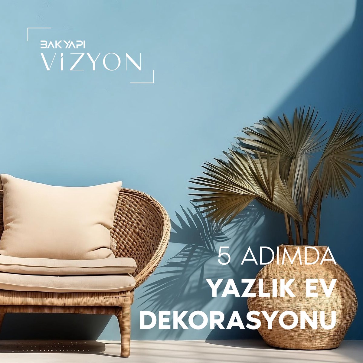 bakyapigroup's tweet photo. Şimdi evinizi yaza hazırlama zamanı! 🏡✨ 5 Adımda yaz dekorasyonu.

☀️ Yaz Renkleri: Güneşin sıcaklığı sarı ve turuncularda, denizin huzuru ise mavilerde saklı. 
🌿 Kumaş Kullanımı: Pamuk ve keten gibi doğal kumaşlar sıcak havalarda terlemeyi önler ve rahatlık sağlar. https://t.co/grOwnbMEkI