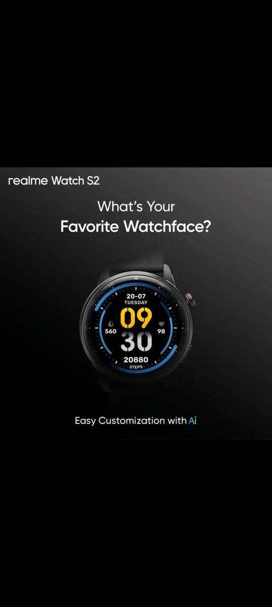 shuvadeep_1997's tweet image. Wow, that sounds amazing! 🤩 I love customizing my watchface to match my mood and style. My favorite watchface is the below one - it&apos;s so sleek and futuristic! 💫✨ Can&apos;t wait to see what amazing prizes are in store! 🎁 #WearYourAi #realmeWatchS2 #CustomizationGoals