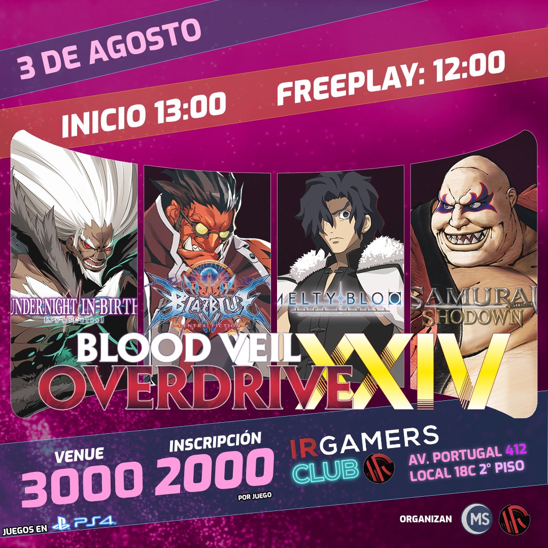 BVO XXIV para el 3 de Agosto
Se realizará en el nuevo local donde se hizo el A.F.S. en Junio.
Detalles de Inscripción a continuación. 🧵