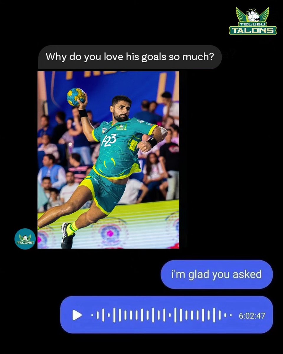 TeluguTalons's tweet photo. 😉 Do we need a reason to love the boys? 💚

#TeluguTalons #PHLIndia #PremierHandballLeague #TeluguSwag #UnleashTheTalons #ItsADifferentBallGame #Handball #IndianSports https://t.co/RnnVViQW8Y