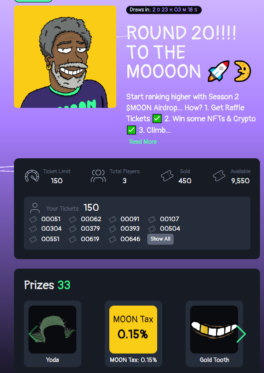 VOvidiuV's tweet photo. Jump in and secure your tickets to next $MOON raffle at https://t.co/jtr2flzPje
Set reminder for next AMA with @FreeMoonMeme with big news about new #FANSPACE https://t.co/k3VsV5tl8Z