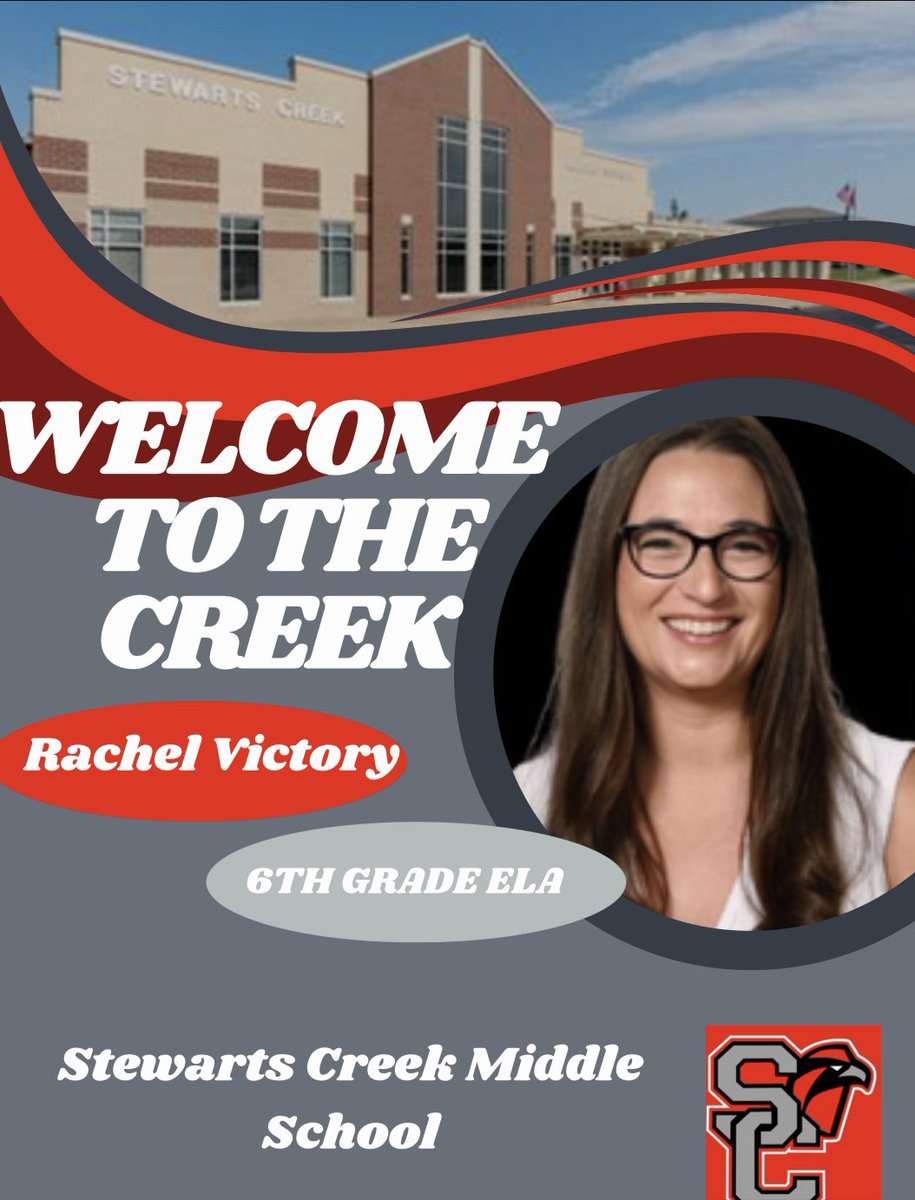 Stewarts Creek MS (@scmfalcons) on Twitter photo Ms. Victory will be a great addition to our 6th grade ELA team! Welcome to The Creek! <a href="/Principal_Murry/">Letoni Murry, Ed.D.</a> Ms. Victory will be a great addition to our 6th grade ELA team! Welcome to The Creek! <a href="/Principal_Murry/">Letoni Murry, Ed.D.</a>