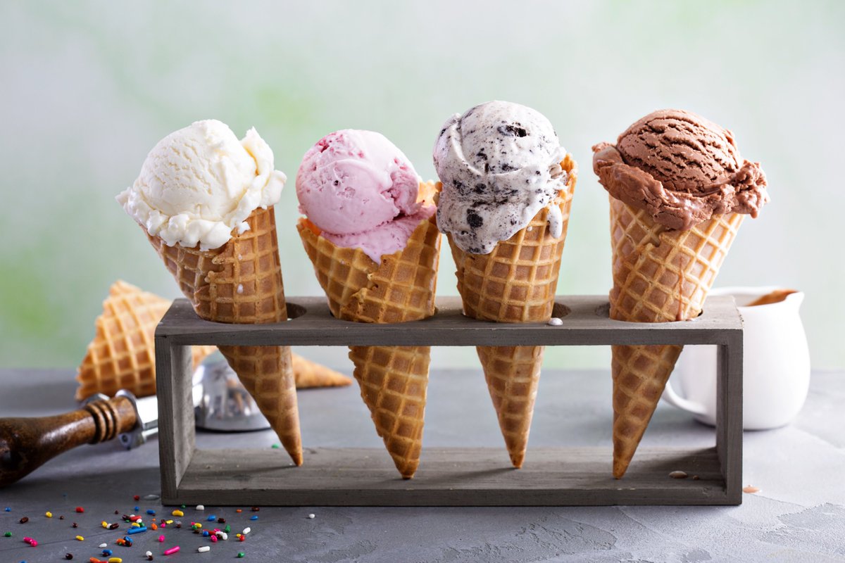 Canada's tweet photo. I scream, you scream, we all scream for #IceCreamDay! Ice cream is a favourite summer treat for Canadians, and Canada has some iconic flavours special to our country. From #TigerTail to #MoonMist, these flavours can't be beat! What's your favourite unique Canadian flavour? π¦βοΈ https://t.co/hPUuYPewGZ