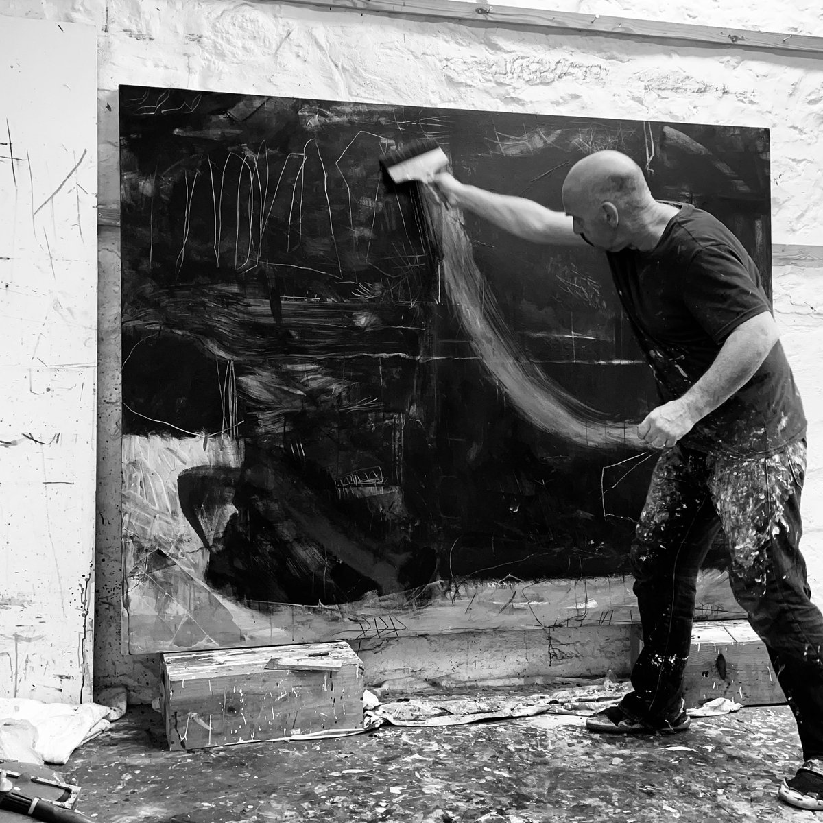 My largest painting for Frontiers - 12 September-12 October with Cornwall Contemporary <a href="/sarah_cornwall/">CornwallContemporary</a> #Penzance  155 x 200cm. 60+ new works.  For more information + order the 36-page catalogue go to linktr.ee/davidmankinart #abstractexpressionism #abstractart #art #Cornwall