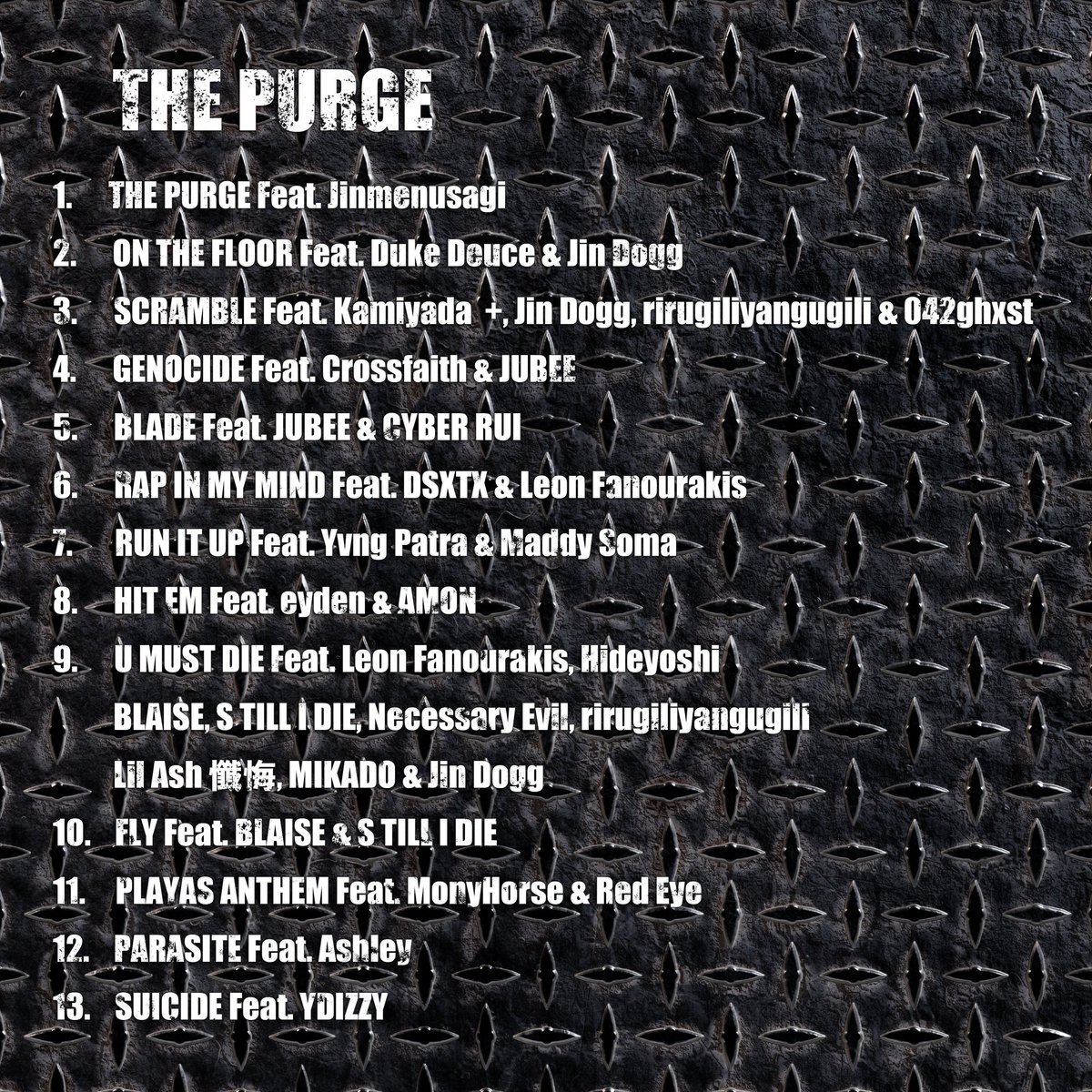 fuji_trill2's tweet photo. OVER KILL 1st ALBUN "THE PURGE" OUT ON ALL PLATFORM⚠️⚠️⚠️

僕達の初めてのアルバムがリリースされました！
大好きなアーティスト達と作った渾身のアルバムです！

どのアルバムのミュージックビデオが見たいかコメントして📝
https://t.co/QkRRjPD0M2 https://t.co/obmbj10Nid