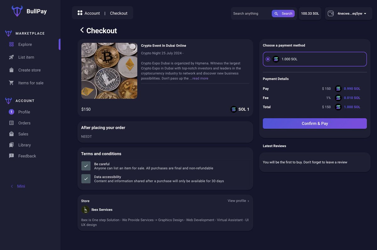 BullVerse_'s tweet photo. 1/5 - A BullPay Introduction Thread 👋

Let’s talk about crypto transactions and project utility.

📉 In the crypto space, many token projects struggle to provide actual utility and real-world use cases for their tokens. This lack of utility can prevent adoption, liquidity, and overall project success.

❌ Traditional payment gateways are often centralized, expensive, and not optimal for the crypto ecosystem, further complicating the process of using tokens for everyday transactions.

#Solana #Memecoins #Crypto #DeFI #BullPay