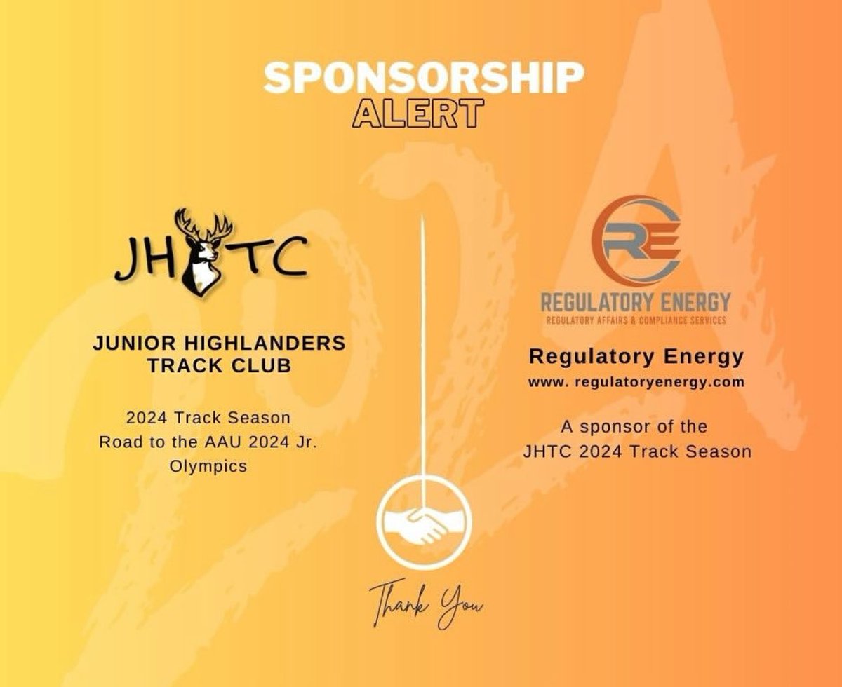 jr_highlander's tweet photo. 🚨SPONSORSHIP ALERT 🚨 

Many thanks to Regulatory Energy for supporting our youth athletes' journey to the 2024 AAU Jr. Olympics in NC. Visit RE at https://t.co/sGCh2q9zFA ❤️ https://t.co/ZHAK1w239Y