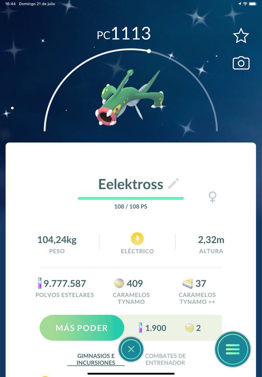 winxclubpretty's tweet photo. Eelektross Shiny
#Pokemon #PokemonGo #PokemonApp #App #Eelektross #EelektrossShiny #Shiny #PokemonShiny #ShinyPokemon #ElectricType #TipoElectrico #PolemonElectricType #PokemonTipoElectrico #Pretty #PokemonPretty #TynamoCommunityDay #CommunityDay #PokemonGoCommunityDay https://t.co/fmDXkLi23b