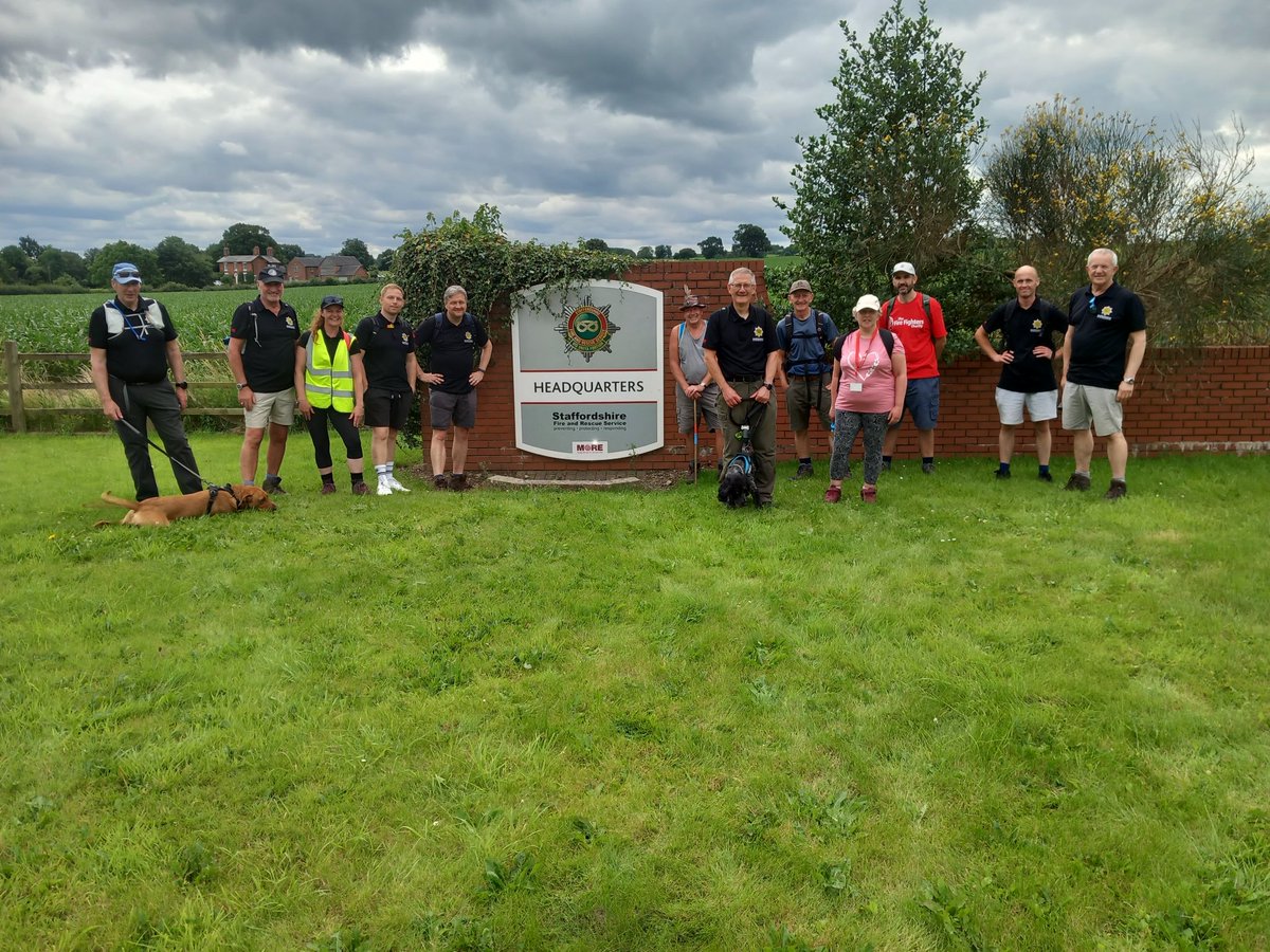 alfredw24481695's tweet image. Day 3 of the @StaffsFire SHQ  50th anniversary walk. This leg from Cheadle FS  to SHQ, 13.5 miles. We met with Team West at SHQ, Kinver to SHQ over 3 days, 42 miles in total. 5 SF&amp;amp;RS veterans with combined 168 years service completed all 3 days 👏 👍