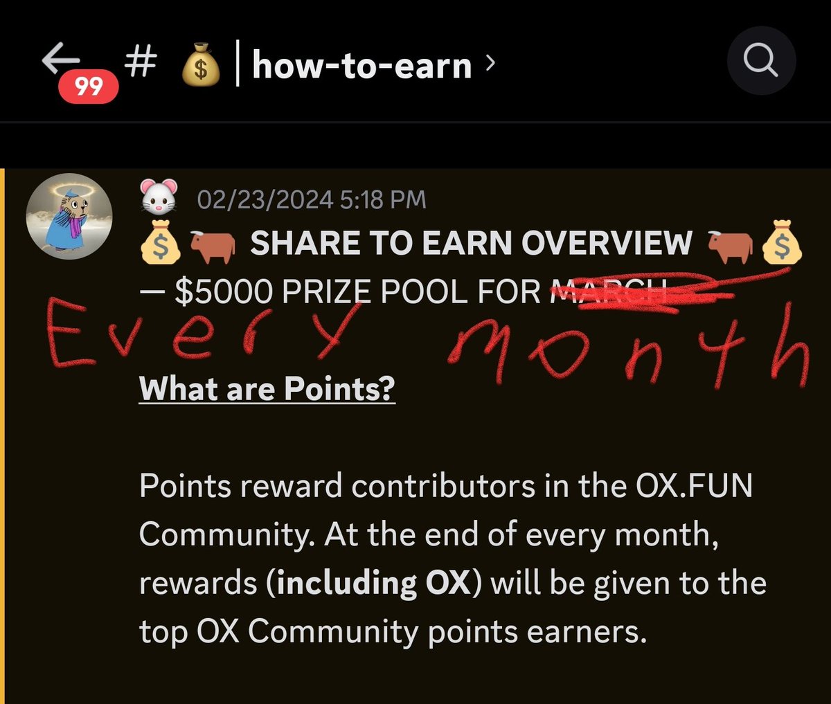 Ppl replying to Su "I want to buy but have no money"

Missionaries in the Oxfun discord have earned as much as $100-400 of $Ox in each monthly epoch 

As a community moderator for Oxfun, I'd love to see more people benefit from the program! 

Discord link in next post

1/2