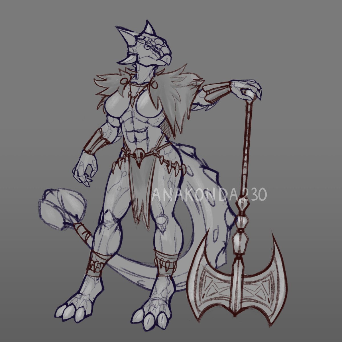 anakonda230's tweet photo. A big girl with a big axe!
#ankylosaurus #ankylo #furry #scalie #sketch #furryart https://t.co/3wdAr0Sia7