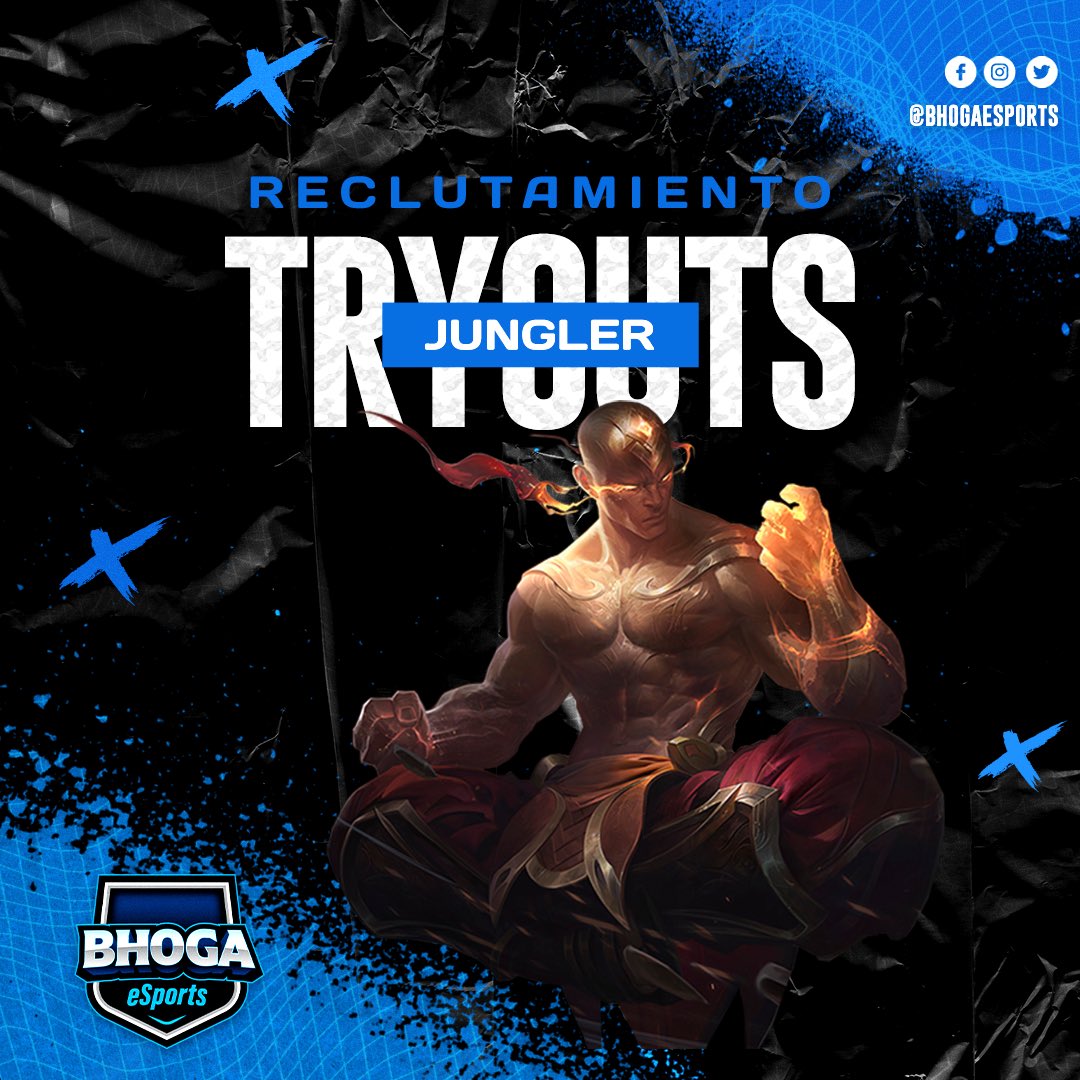 Tryouts | Jungler te estamos buscando!
REQUISITOS:
• Elo: GM+ Lan / D2 NA
• Compromiso y responsabilidad con la organización.
• Mentalidad competitiva

forms.gle/nRcZqNXX48dB8u…
#GoBHOGA #GoBGA #esports #gaming #LeagueofLegends